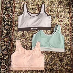 RBX Seamless Sports Bra Trio - Brown , Mint, Blush